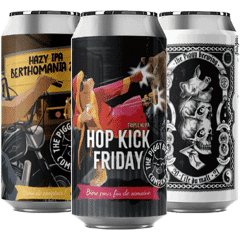 Coffret nouveautés neipa bières brasserie Piggy Brewing.