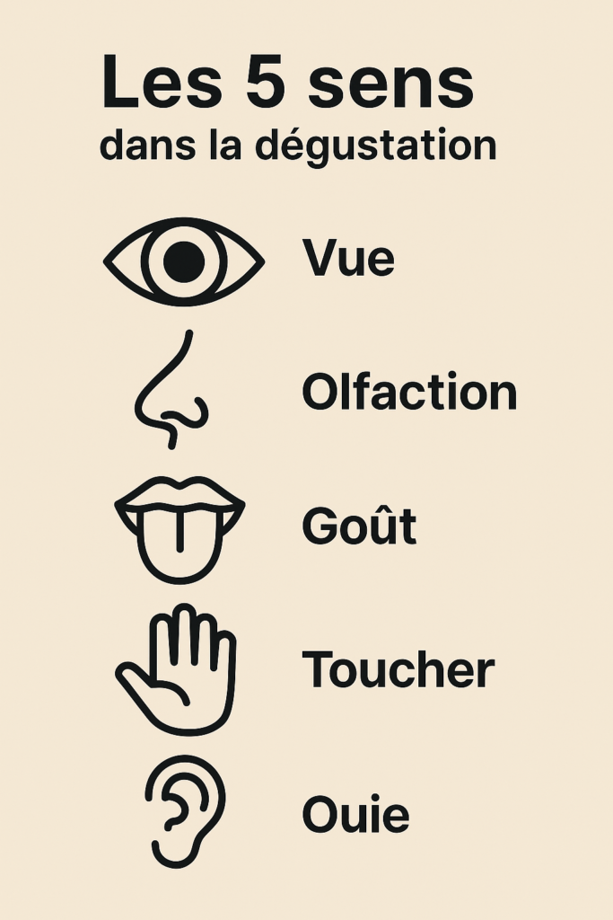 Les 5 sens dans la dégustation